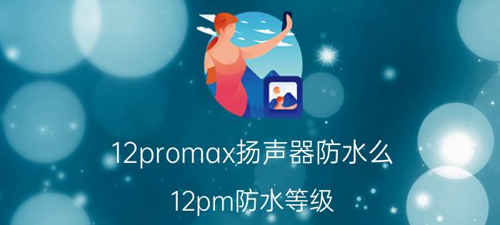 12promax扬声器防水么 12pm防水等级？